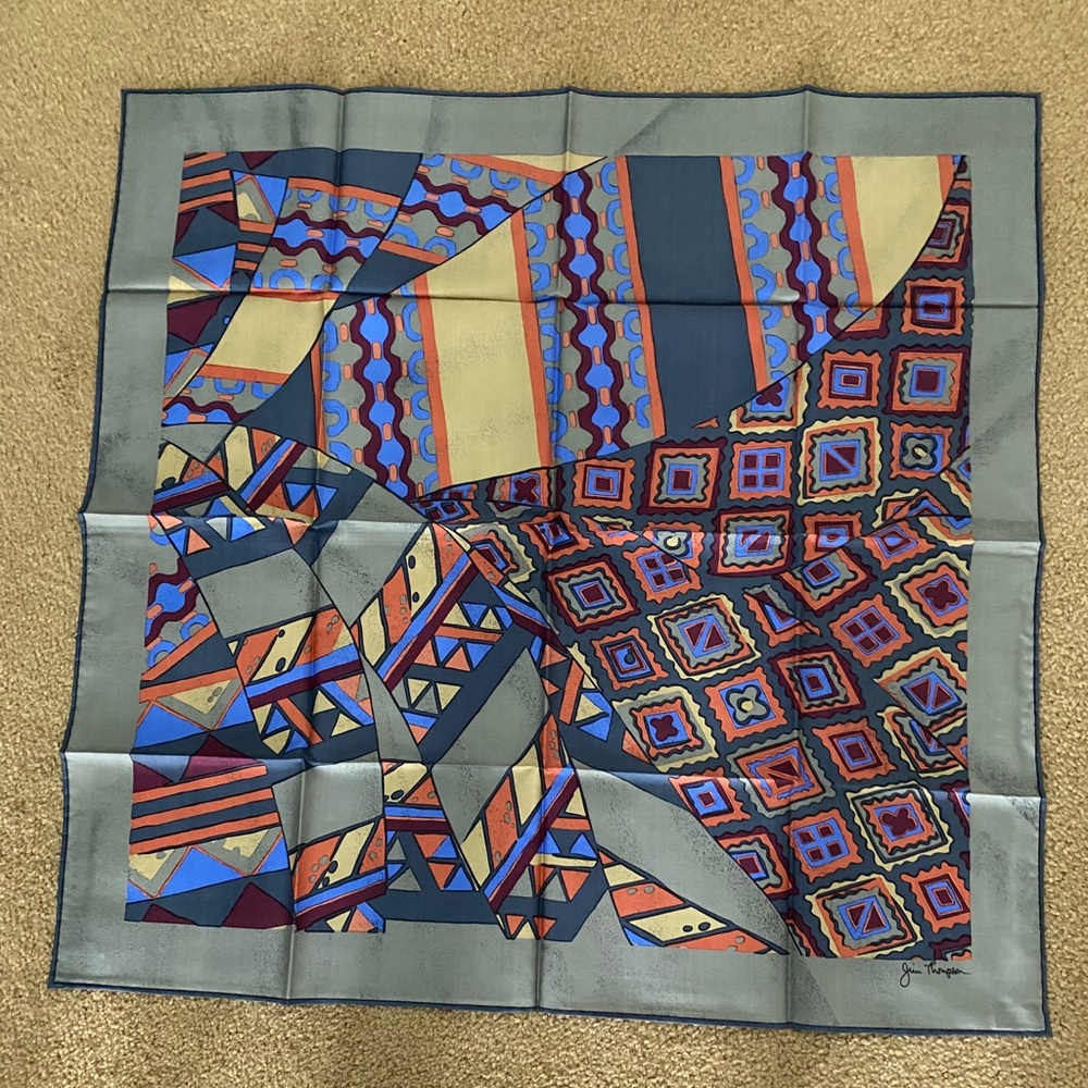 Vintage Jim Thompson Silk Scarf - Picture 2 of 10